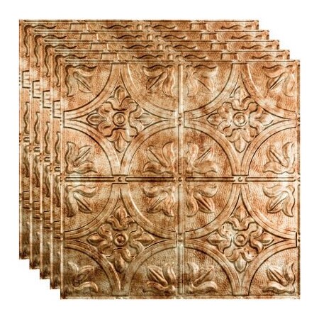 Acoustic Ceiling Products Fasade Traditional Syle # 2 - 23-3/4" x 23-3/4" PVC Lay In Tile in Bermuda Bronze - PL5217